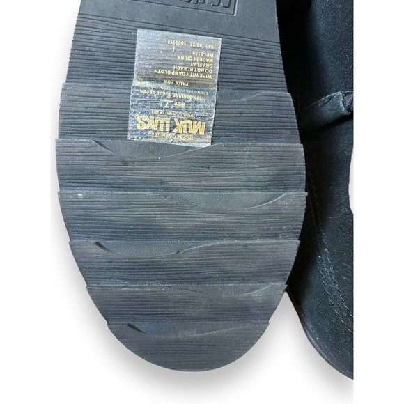 Muk Luk Black Suede Ziggy Sunset Blvd. Booties - Picture 7 of 9